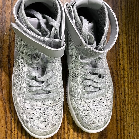 Nike Air Force 1 Ultra Flyknit Mid GS "Wolf Grey" - Picture 7 of 8